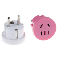 1PC US AU To EU Plug USA AUS To Euro Europe Travel Wall AC Power Plug Wall Charger Outlet Adapter Converter 2 Round Pin Socket 2024 - buy cheap