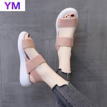 2021 Wedges Shoes for Lady Summer Open Toe Solid Color Beach Female Sandals Sandals Platform Female Sandals Plus Size 40 2024 - buy cheap