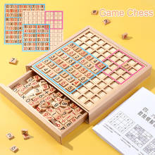 Деревянная доска Sudoku для обучения шахматам, детский судоку, Интеллектуальные развивающие игрушки с цифрами, подарки для детей, игра, обучающие игрушки 2024 - купить недорого