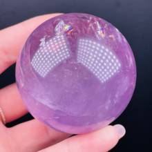 Bola de cristal de amatista arcoíris Natural, curación pulida de chakras 2024 - compra barato