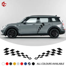 2 Pcs Checkered Flag Styling Car Door Side Stripes Sticker Body Body Decal For MINI Cooper S Clubman F54 One JCW Accessories 2024 - buy cheap