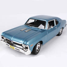 Vehículo de aleación fundido a presión a escala 1:18, Maisto 1970 Chevrolet Nova SS, modelo de coche de musculación Retro, juguetes de exhibición, regalos coleccionables, adornos 2024 - compra barato