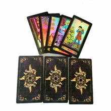 New Design Holographic  Tarot Board Game High Quality Paper 78 PCS Shine Cards Full English Edition for Astrologer 2024 - buy cheap