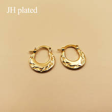 JHplated Dubai  Arab Fashion small Earrings for Women's/Girls Gold Color Jewelry Middle East Africa best Gifts Wholesale 2024 - buy cheap