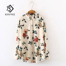 Blusa de chifón con estampado Floral para mujer, camisa informal de manga larga y talla grande, estilo coreano, T0 2024 - compra barato