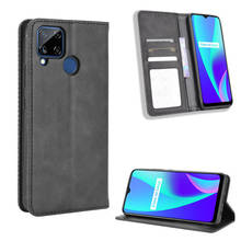 For OPPO Realme C15 Case Luxury Flip PU Leather Wallet Magnetic Adsorption Case For Oppo Realme C15 C 15 RealmeC15 Phone Bags 2024 - buy cheap
