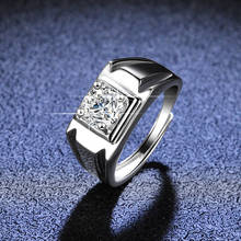 Excelente teste de corte de prata diamante. aprovada em 1 cor d de alta clareza, anel quadrado de moissanite, prata 925, joias de casamento. 2024 - compre barato