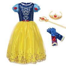 New Snow White Dress for Girls Cosplay Princess Dress up Costume Kids Christmas Halloween Gown Party Birthday Fancy Dress Frock 2024 - buy cheap