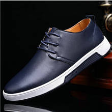 High quality Fashion BLACK Brown White Men Leather Flats Shoes  Men Zapatos Hombre Men Casual sneaker Shoes big size 48 A52-98 2024 - buy cheap