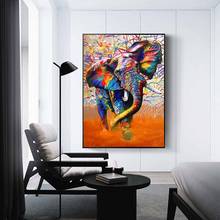 Abstract Colorful Elephant Wall Art Posters And Prints Animals Graffiti Art Canvas Paintings Nordic Wall Picture For Living Room 2024 - buy cheap