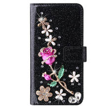 For Redmi Note7 Note8 Note8Pro Flip Leather Case For Xiaomi Foco X3 NFC Luminous Shining Rose Wallet Stand Phone Case 2024 - buy cheap