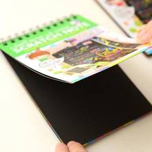 Kit de arte colorido para rascar para niños, cuaderno de papel de dibujo mágico, regalo 2024 - compra barato