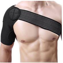 adjustable neoprene men sports boxing belt bandage support weight lifting back support basketball shoulder pad brace protector 2024 - buy cheap