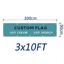 Custom Flags Sublimation Blank Design 90X300cm Any Size Sport Club Outdoor Indoor Customize With Brass Grommet,Free Shipping 2024 - buy cheap