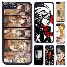 Чехол для телефона krajeeves Attack On Titan Manga, чехол для iPhone 5 6 S 7 8 Plus 11 Pro X XR XS Max Samsung Galaxy S6 S7 S8 S9 S10 2024 - купить недорого