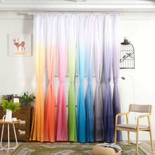 Modern gradient color window tulle curtain for living room bedroom organza voile curtains Hotel Decoration blue Sheer curtain CD 2024 - buy cheap
