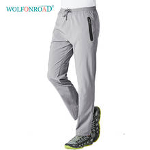 WOLFONROAD Quick Drying Lightweight Summer Long Pants Men's Breathable Zipper Pockets Trousers Hiking Walking Casual Males Pants 2024 - buy cheap