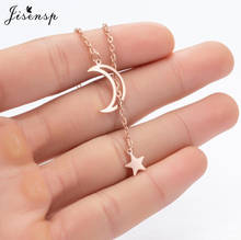 Jisensp Fashion Hollow Moon Star Pendant Necklace Crescent Necklace Bohemian Jewelry for Women Girls Valentine's Day Gift 2024 - buy cheap