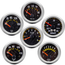 2" Boost/Water Temp/Oil Temp/Oil Press/Voltage/Tachometer 52mm Analog led White Case Auto tachometer boat speedometer car rpm 2024 - buy cheap