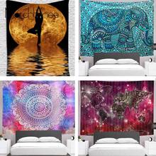 Indian Mandala Tapestry Wall Hanging Bohemian Beach Throw Rug Blanket Moon Bedroom Elephant Yoga Mat Mattress Tapestries 2024 - buy cheap