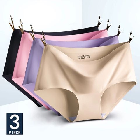 Paquete De 3 para Mujer Sin Costuras Bragas Calzoncillos Suave Cómoda Invisible Bragas Ropa Interior