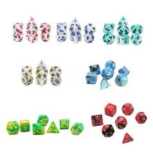 7pcs/set Acrylic Dice Set Different Shapes Digital Dice for RPG MTG DND Board Game Role Playing Games 2024 - buy cheap