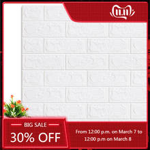 70*77cm 3D Brick Wall Stickers Self-adhesive Panel Decal Wallpaper for TV Walls Sofa Background Wall Decor 2024 - buy cheap