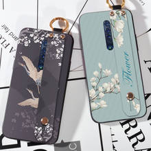 3D Floral Hand Strap Case For OPPO Reno 2 Z Luxury Silicone Back Cover For OPPO Reno Z 10X ZOOM A1K A9 2020 A11X 2024 - buy cheap