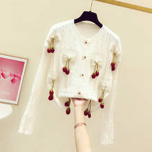 Vintage Loose Christmas Sweaters Cardigan Women Long Sleeve Knitted Female Cardigan Autumn Winter Chic Ladies Cute Sweaters 2020 2024 - buy cheap
