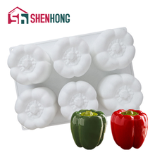 SHENHONG 6 Holes Vegetable Chili Shape Silicone Mold Hot Pepper Mousse Cake Pastry Mould Dessert Decoration Baking Tools 2024 - buy cheap