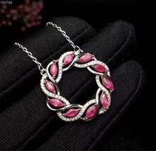 100% Natural Real Ruby Pendant Natural Ruby necklace For Women  S925 sterling silver Pendant 2024 - buy cheap