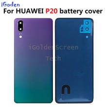 For Huawei P20 Back Battery Rear Cover Door Housing Case Glass Panel+camera lens for huawei p20 EML-L29C battery door 2024 - buy cheap