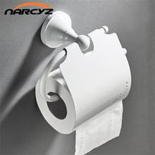 Bathroom accessories Toilet Brass material white paper towel rack baked white paint toilet paper holder accessories 9259K 2024 - buy cheap
