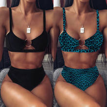 Leopard Sexy Women Low Waist Bikini Ladies Swimsuit Swimwear Female Bandeau Thong Brazilian Biquini Bikini Set Bathing Suit D28# 2024 - buy cheap