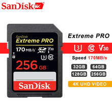 SanDisk Extreme Pro SD Card SDXC 64g 128g 256g up to 170MB/s UHS-I Class10 SDHC 32g up to 95MB/s Memory Card 4K for SLR Camera 2024 - buy cheap