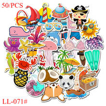 LL-071# 50/pcs Fresh leisure style PVC Personalized cartoon graffiti sticker Wall Bike Phone Sliding Plate Graffiti Styling 2024 - buy cheap