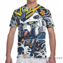 Camiseta con estampado de Nu Gundam para hombre y mujer, ropa con estampado integral, de manga corta 2024 - compra barato