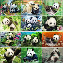 DIY Panda 5D Diamond Painting Cross Stitch Green Bamboo Animal Full Round Drill Cartoon Mosaic Embroidery Wall Art Home Decor 2024 - buy cheap