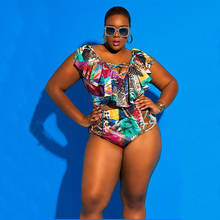 Plus Size Bikini Set Women's Swimming Suit High Waisted Swimsuit Woman African Bathing Suit Two Piece Ruffle Swimwear Badpak 5XL 2024 - buy cheap