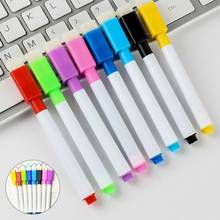 Os mais vendidos!! 8 pçs canetas magnéticas apagáveis para escritório escola quadro branco canetas de desenho marcadores papelaria 2024 - compre barato