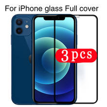 Película de vidro temperado para celular, proteção completa para tela de iphone 12 mini 11 pro max se 2020 x xr xs max 8 7 plus, 3 unidades 2024 - compre barato