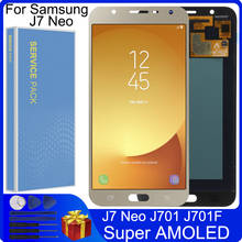 5.5" SUPER AMOLED LCD For Samsung Galaxy J7 neo J701 J701F J701M AMOLED LCD Display Touch Digitizer Screen Brightness Adjustment 2024 - buy cheap