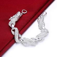 Ducha kcat pulseira de prata esterlina 925, bracelete com mangas bracelete de dragão joias finas para festa presente de natal 2024 - compre barato