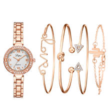 5 шт. в наборе, часы от ведущего бренда, модные женские часы, аналоговые кварцевые наручные часы для девушек, женские часы-браслет, Reloj Mujer # W 2024 - купить недорого
