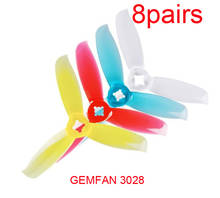 8Pairs PC GEMFAN 3028 Propeller 3 inch FPV Props CW CCW 3 blade Efficient Propellers 5mm Hole Paddle Suit 2 Kinds of Motor 2024 - buy cheap