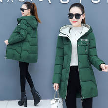 Abrigo de algodón de longitud media para mujer, abrigo de algodón grueso de autocultivo coreano, talla grande, ropa de invierno, Z711 2024 - compra barato