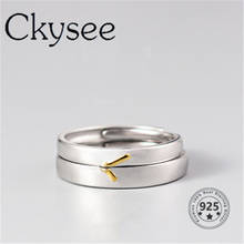 Ckysee-Anillo de plata de ley 2021 con diseño de reloj, joyería fina, ajustable, para parejas, para regalo, novedad de 925 2024 - compra barato