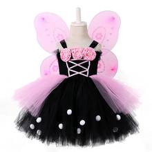 Christmas Baby Girls Princess Tutu Dress Butterfly Flowers Fairy Cosplay Costumes With Wings Suit Kids Birthday Party Dresses 2024 - buy cheap