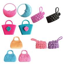 11 pçs estilo misto bonito sacos de ombro colorido bolsa diy acessórios para barbie boneca bebê natal brinquedo diy 2024 - compre barato