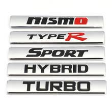 3D Metal Car Stickers Rear Trunk Emblem Badge Decals for Nismo TypeR Sport Hybrid Turbo Logo Sticker for BMW Audi Honda Mercedes 2024 - buy cheap